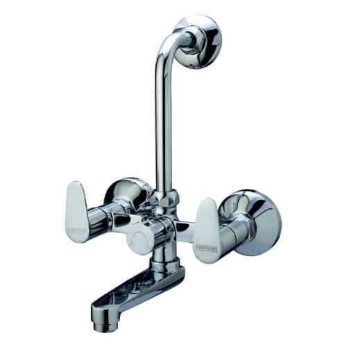  Wall Mixer with Provision for Overhead Shower with L-Bend Pipe Chrome